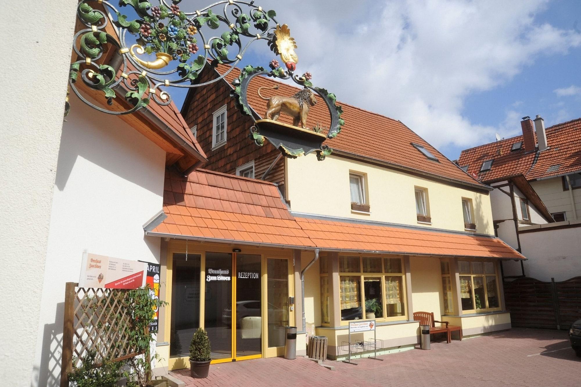 Brauhaus Zum Loewen Hotell Mühlhausen Exteriör bild