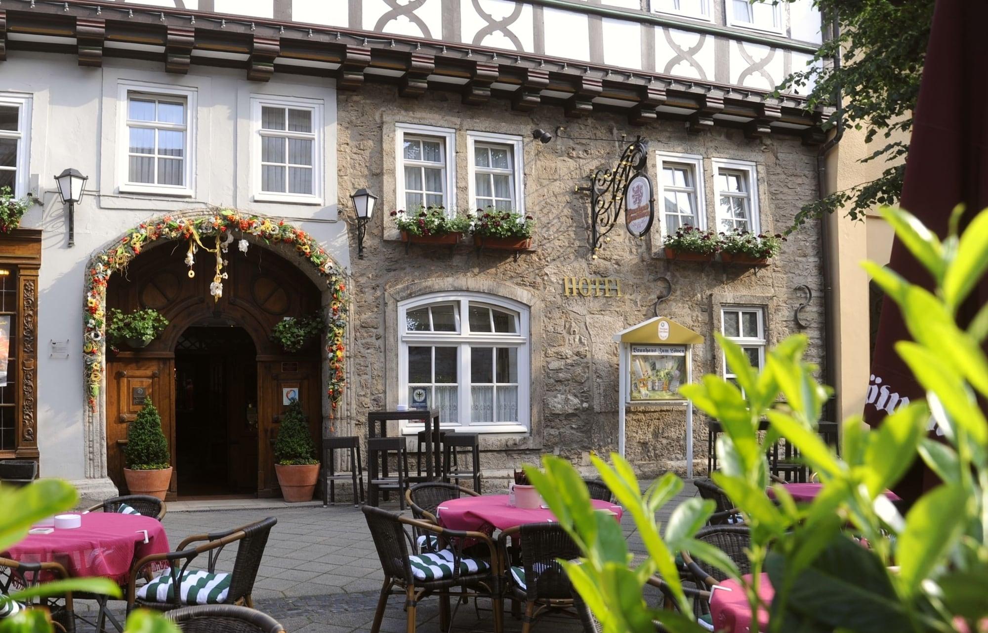 Brauhaus Zum Loewen Hotell Mühlhausen Exteriör bild
