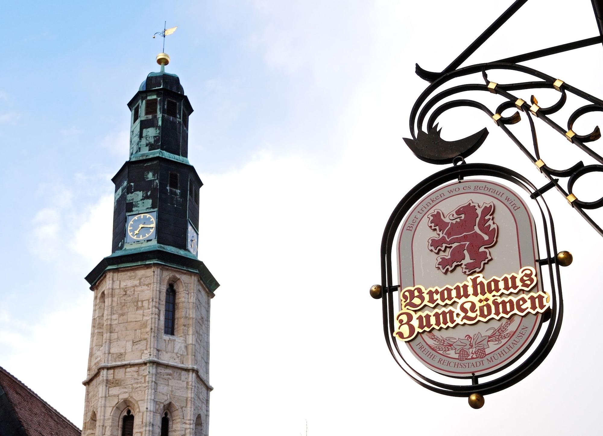 Brauhaus Zum Loewen Hotell Mühlhausen Exteriör bild